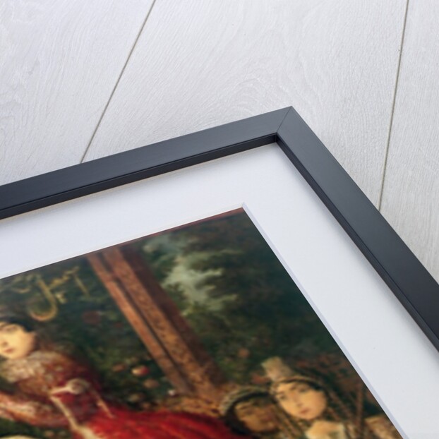 Women and Children in a Garden, 19th century by Persian School