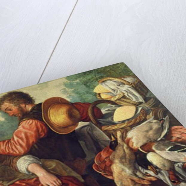 Woman Selling Vegetables, 1567 by Joachim Beuckelaer or Bueckelaer