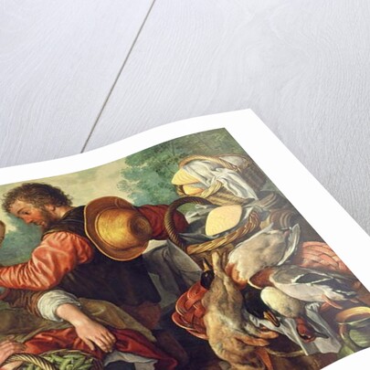 Woman Selling Vegetables, 1567 by Joachim Beuckelaer or Bueckelaer