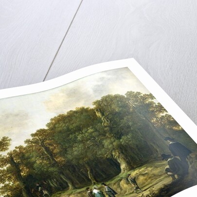 A Wooded Landscape with the Artist Sketching by Aelbert Cuyp