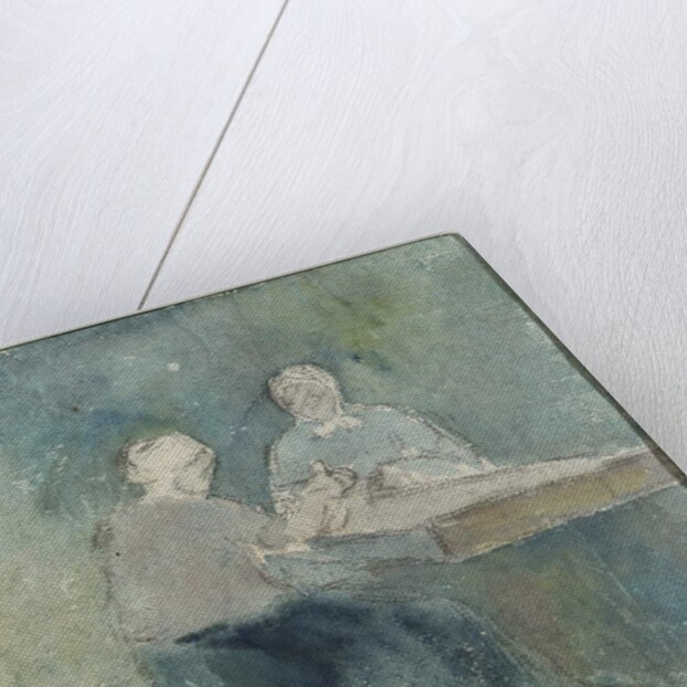 Two Peasants at the Table, c.1874 by Camille Pissarro