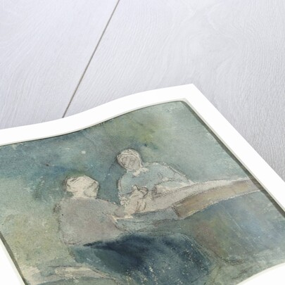 Two Peasants at the Table, c.1874 by Camille Pissarro