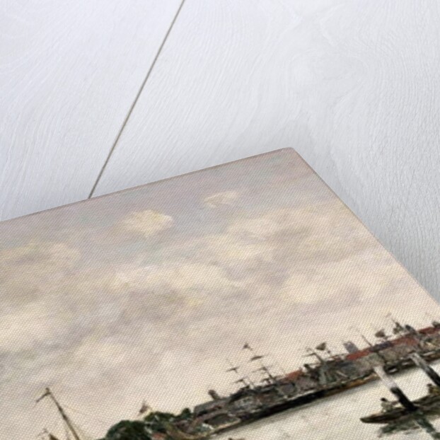 The Meuse at Dordrecht, 1874 by Eugene Louis Boudin