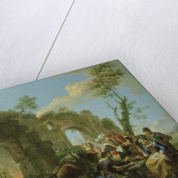 Horsemen Resting among Classical Ruins with a Fortune Teller by Paolo Monaldi