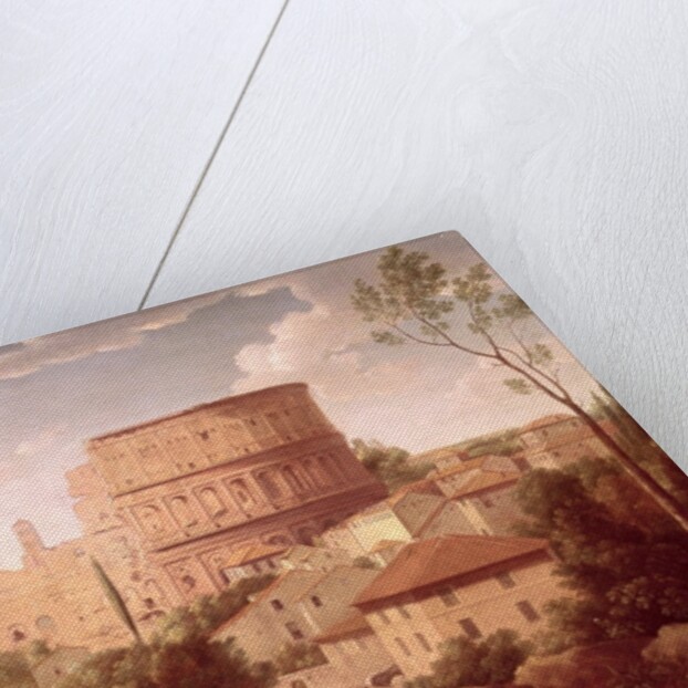 A View of the Colosseum with a Traveller, 1731 by Hendrik van Lint