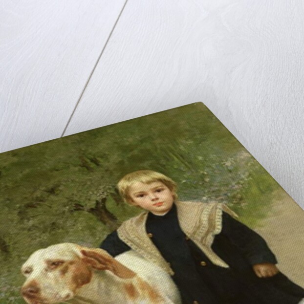 Young Child and a Big Dog by Luigi Toro