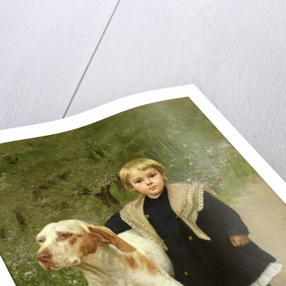 Young Child and a Big Dog by Luigi Toro