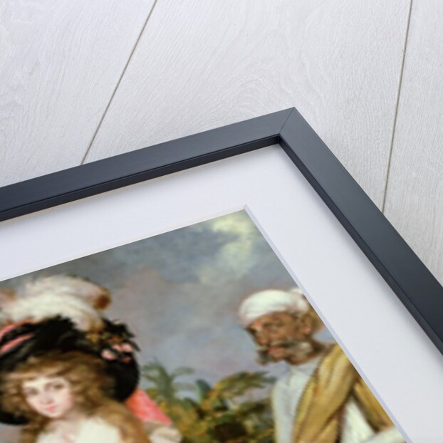 Mrs Graham of Kinross, her Daughter and a Jamadar, c.1786 by John Alefounder