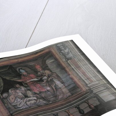 St. Cornely performing a miracle by French School