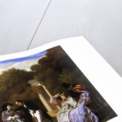 Empress Eugenie and her Court at Biarritz, 1861 by Abel de Pujol