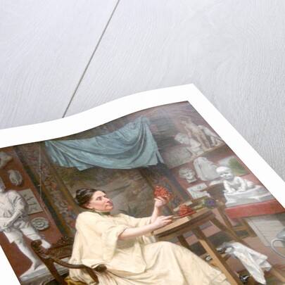 Mlle Moria in her studio by Blanche Polonceau