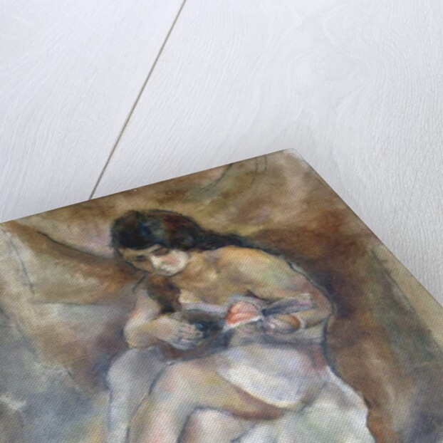 Woman with a mandolin by Jules Pascin