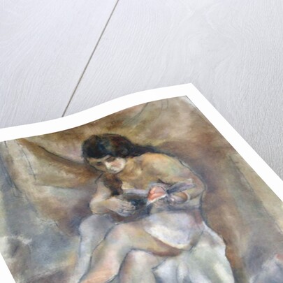 Woman with a mandolin by Jules Pascin