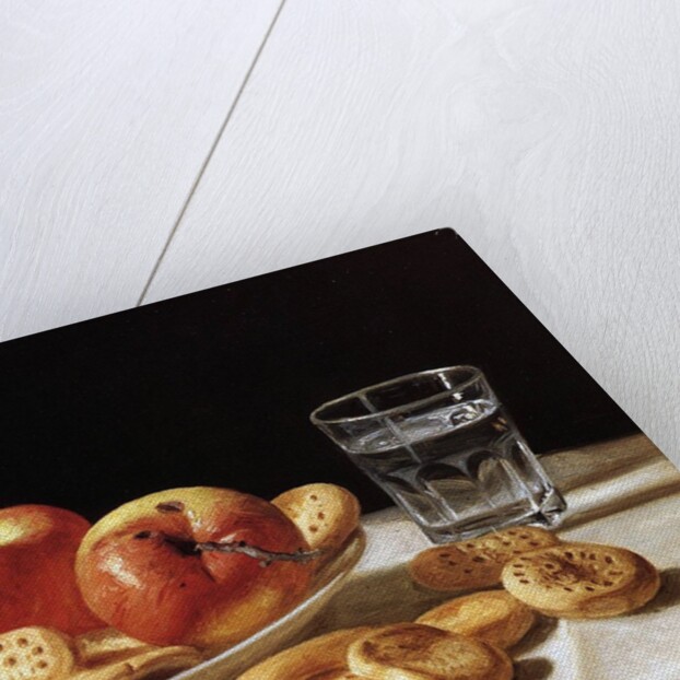 Still life with apples and biscuits, 1862 by John F. Francis