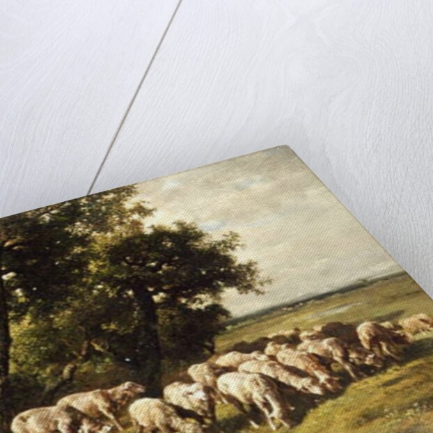 A shepherd and his flock by Charles Emile Jacques