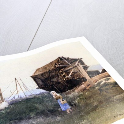 Fishing Nets Drying, 1881 by Denis Miller Bunker