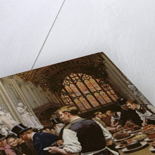 Distributing Left-overs to the Poor after the Lord Mayor's Banquet at the Guildhall, 1882 by Adrien Emmanuel Marie