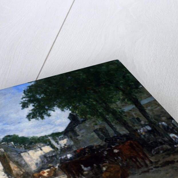 Cattle market at Daoulas, Brittany, 1861 by Eugene Louis Boudin