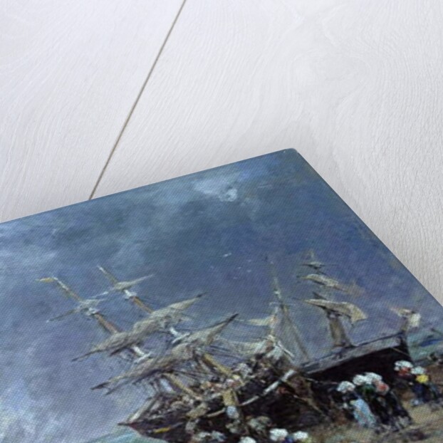 Unloading the Newfoundland Fishing Boat, 1873 by Eugene Louis Boudin