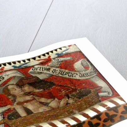 Lovers, panel of the abbott's ceiling by French School