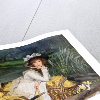 Young Woman in a Boat, or Reflections, c.1870 by James Jacques Joseph Tissot