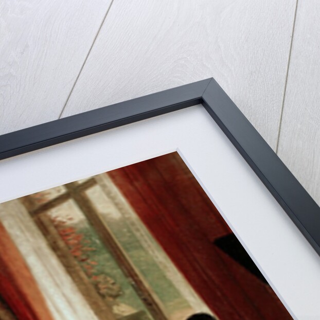 Richard Wagner with Franz Liszt and Liszt's daughter Cosima by German School