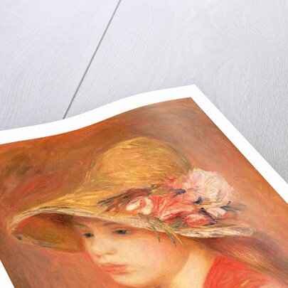Young Woman in a Hat by Pierre Auguste Renoir
