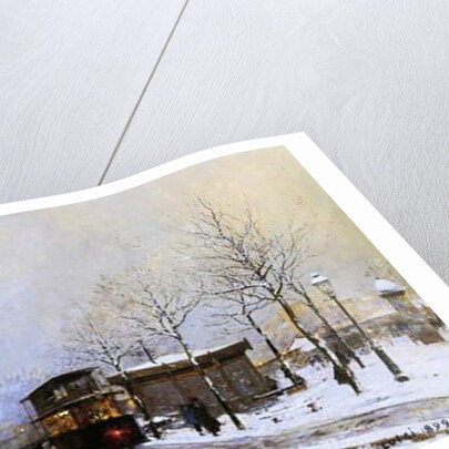 Porte Maillot in Winter, Paris, 1899 by Luigi Loir