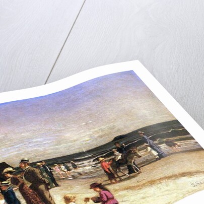 Punch & Judy on the Beach, Coney Island, 1880 by Samuel S. Carr