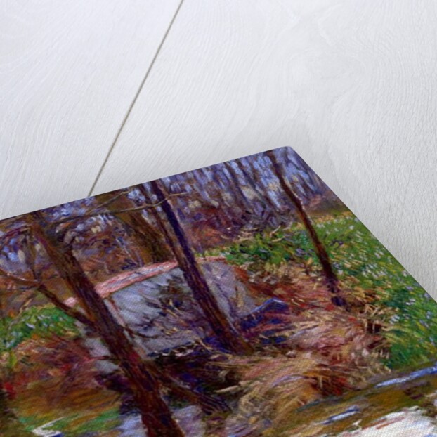 The River Epte with Monet's Boat-Atelier, c.1887-90 by John Leslie Breck