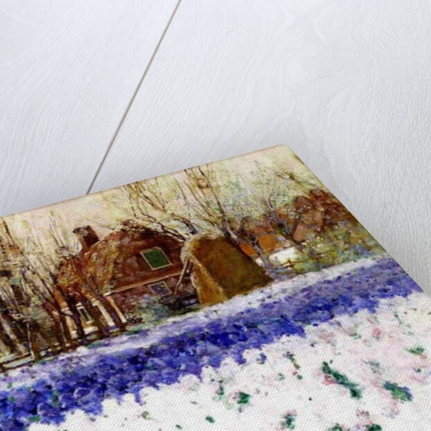 A Cottage and a Field of Hyacinths by George Hitchcock