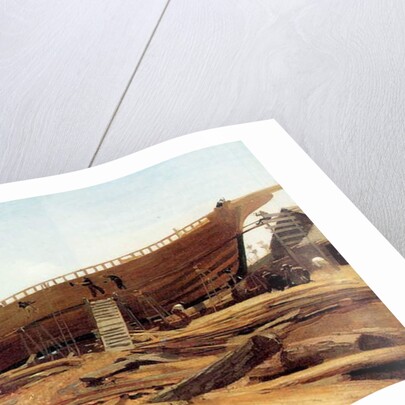 Shipbuilding, Gloucester, USA, 1871 by Winslow Homer