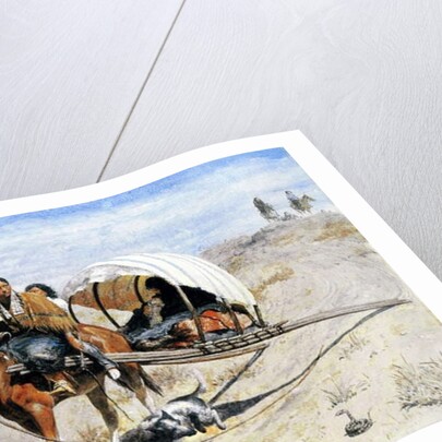 Indian Crow Family on the Trail, 1874 by Valentine Walter Lewis Bromley