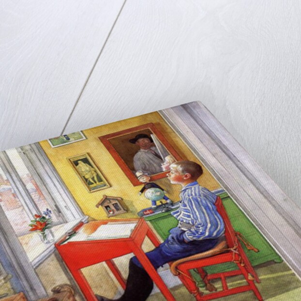 Esbjorn Doing his Homework, 1912 by Carl Larsson