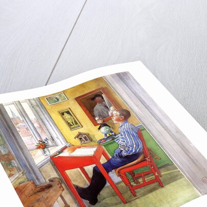 Esbjorn Doing his Homework, 1912 by Carl Larsson