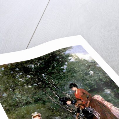 Ladies at the Bois de Boulogne, Paris by Francesco Miralles Galaup