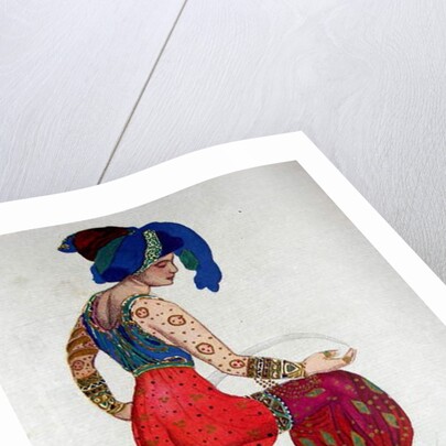 Costume design for the Blue Sultan in 'Scheherazade', c.1910 by Leon Bakst