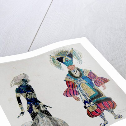 Costumes for a negro boy in 'Scheherazade' and Barbizon in 'Aladdin's Lamp' by Leon Bakst