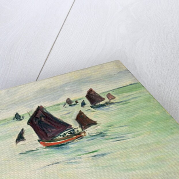 Fishing Boats at the large Pourville, 1882 by Claude Monet