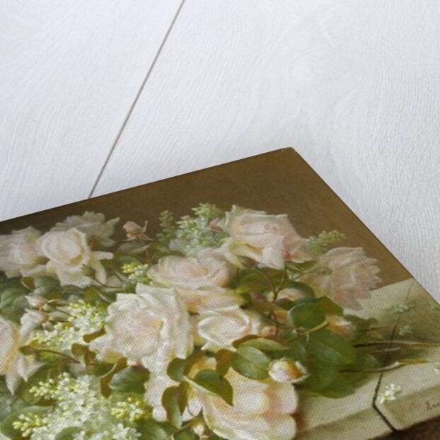 Roses and White Lilac by Raoul M. de Longpre