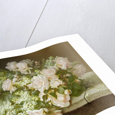 Roses and White Lilac by Raoul M. de Longpre