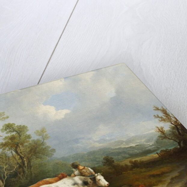 Landscape with cattle and figure of woman, 1842 by William Snr. Shayer