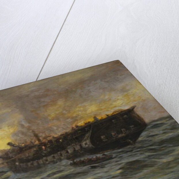 Engagement between the U.S. Frigate Constitution and H.M.S. Java, 1897 by Carlton Theodore Chapman