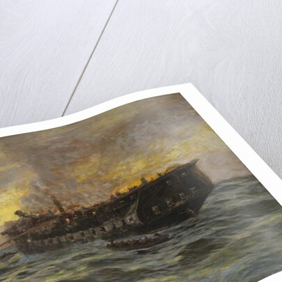 Engagement between the U.S. Frigate Constitution and H.M.S. Java, 1897 by Carlton Theodore Chapman