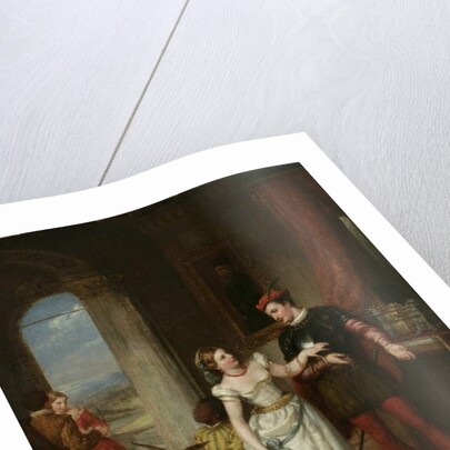 Portia and Bassanio-from the 'Merchant of Venice', 1865 by Henry Peters Gray