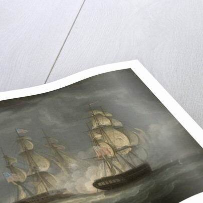 Running Action Between the U.S. Frigate President and H.M.S. Endymion, 1815 by Thomas Butterworth