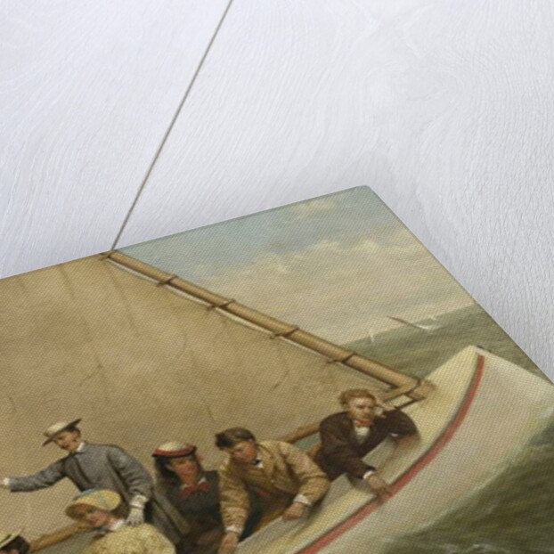 Fishing in a Catboat in Great South Bay, 1871 by Junius Brutus Stearns