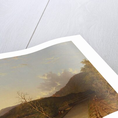 Erie Canal and Covered Bridge, 1847 by Walter Oddie