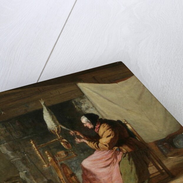 Olden Times - also known as Spinning Flax, Olden Times, 1861 by Edwin White