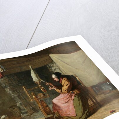 Olden Times - also known as Spinning Flax, Olden Times, 1861 by Edwin White